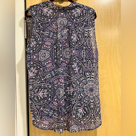 Liz Claiborne Sheer Colorful Tank Top Blouse - Picture 2 of 7
